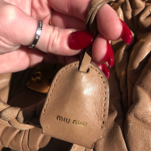 AUTH. MIU MIU by Prada Matelasse Coffer Lock Bag - Picture 6 of 13